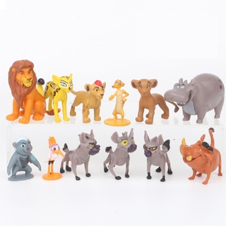 12 Pcs Guarda Rei Leão Dos Desenhos Animados O Simba Kion PVC Figuras De Ação Figuras De Boneca Crianças Brinquedos Para As Crianças