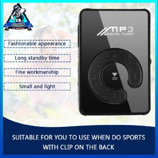 MP3 Player com Cartão de Memória SD/TF/USB Digital Portátil Esportivo Espelhado Presilha (6)