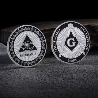 Freemason electroplated iron commemorative coin collection gift