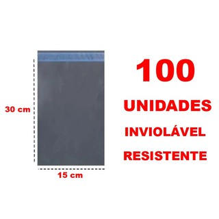 100 envelopes 15x30 cm (+3 aba) Plástico de segurança, Embalagem Correio