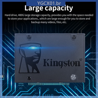 [Kingston SSD] 120 / 240 / 480gb Kingston A400 Ssd Drive De Estado Sólido Sata 3 2.5 Polegadas Disko Resistente Para Desktop Laptop YGCX01-BR
