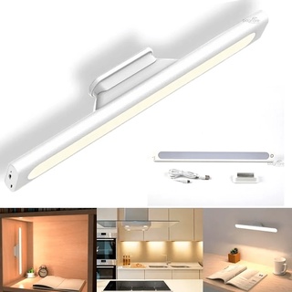 Luminária Lâmpada Luz Led Recarregável Barra Spot Ajustável Magnética Cozinha Armário Closet Portátil Leitura USB Sem Fio
