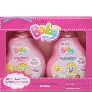 Kit Shampoo e Condicionador Muriel Baby Menina 100 ml
