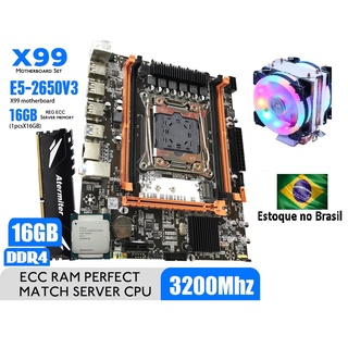 KIT Gamer Placa Mae ou Kit Placa Mae X99 + Processador Xeon + 16GB ram suporta SSD e Sata 3.0 (1)
