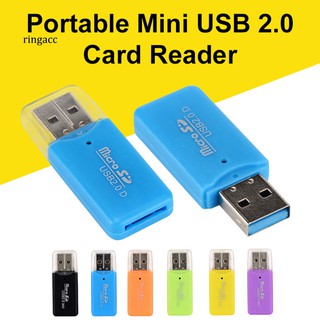 RAC Mini Leitor De Cartão De Memória Micro SD Portátil USB 2.0 TF Para PC/Computador