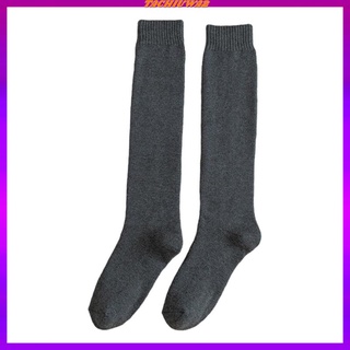 1 Pair Mens Knee High Long Socks Thick Warm High-Tube Breathable Soft for Winter Sports (4)