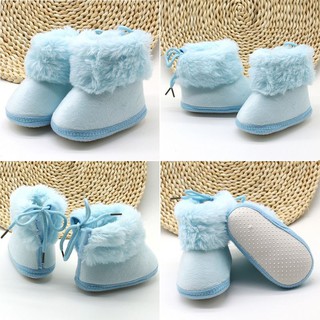 Baby Girl Booties Winter Soft Soled Keep Warm Toddler Meninas Meninos Sapatos De Berço (4)