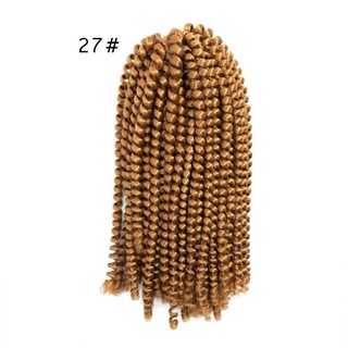 Synthetic Spring Twist Crochet Hair 8 Inch Curly African Style Crochet Braids Passion Twist Hair Extensions (7)