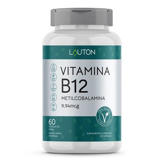 Vitamina B12 Metilcobalamina 400mg Vegano - 60 Cápsulas