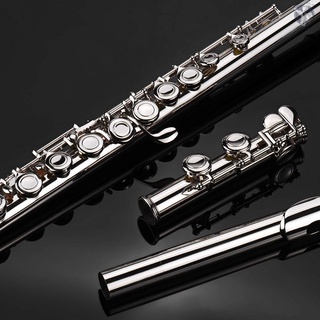 Flauta 16 Furos Buraco Fechado C Chave Flautas Cupronickel Instrumento Woodwind Com Cle (8)