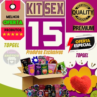 KIT SEX SHOP 15 PRODUTOS ADULTOS E ERÓTICOS TOP GEL SEXY ATACADO