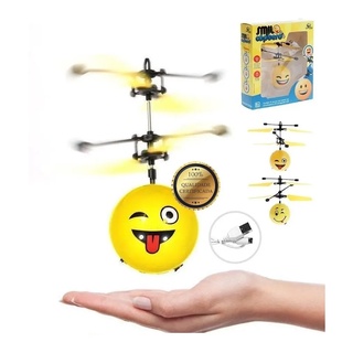 Drone Brinquedo Com Sensor Smile Ufo Emoji Divertido Carrega