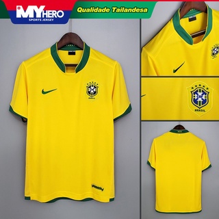 Camisa Brazil 2006 home retrô camisa esporte masculina