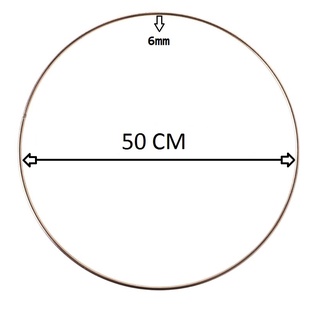 Argola Aro De Metal 50cm Diâmetro, 6mm de espessura - Artesanato