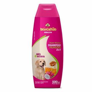 Shampoo e Condicionador Filhotes 2 em 1 Cachorro E Gato Mel e Pitaya 500ml
