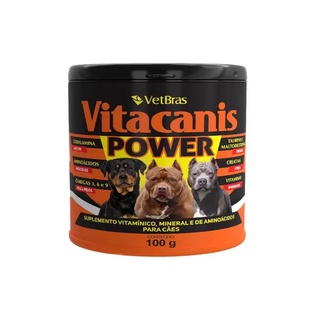 Vitacanis Power 100gr Vitamina Para Musculo Em Cães Pitbull