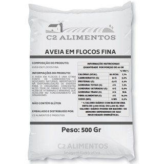 Aveia Flocos Fino - Vegano - Sem Glúten - Dieta Dukan - Ingrediente - Cereal - Low Carb (2)