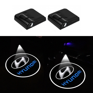 2 Pcs Logotipo Do Projetor De Luz Bem @ - @ Vindo Da Porta Do Carro Para Hyundai