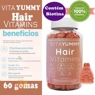 Vita Yummy Hair Vitamins Gummy Vitamina para cabelos concentrada em Goma - vitayummy