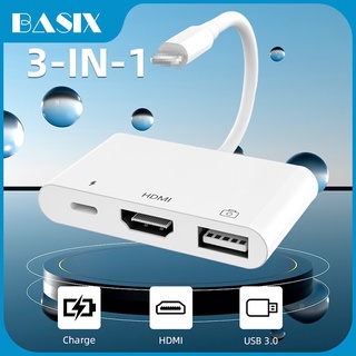 Adaptador Conversor De Vídeo 1080P/Cabo USB/Porta De Carregamento Para Pad/Telefone i-6 7 8 Plus X XR