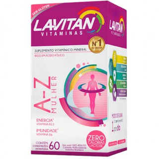 Lavitan Mulher c/60 Capsulas Rosa Vitamina Cabelo, Unha, Pele, Memória Promoção