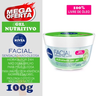 Creme Nivea Hidratante Facial em Gel Com Pepino e Ácido Hialurônico 100g