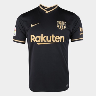 Camisa do Barcelona Com emblema bordado e Colado Novo modelo 2021 PRETA