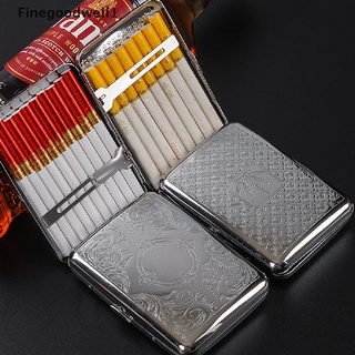 Finegoodwell1 Cigarreira De Metal Grossa Para Cigarros Grossos Com Flip/Caixa De Cigarro De Viagem