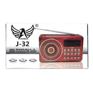 Mini Rádio Fm/usb/Pendrive/Cartão De Memória J-32 Altomex Recarregável Radinho Caixinha de Som