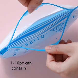 Saco de armazenamento de máscara antibacteriana sub-embalagem saco selado com zíper saco sanitário reutilizável (4)