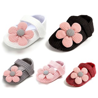 Sapato Infantil Casual Antiderrapante com Flor/Sola Macia para Bebês/Meninas/Moda Primavera para Primeiros Passos