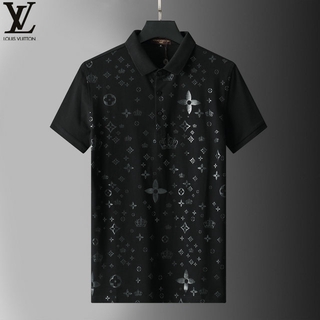Lv Louis Vuitton Camiseta Polo Masculina De Manga Curta Com Logo