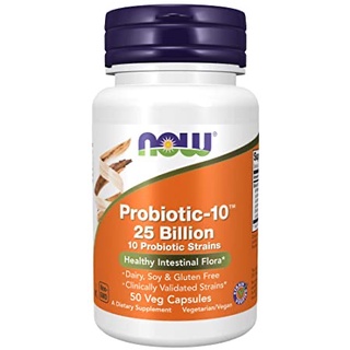 Probiotic-10 Probiotico 25 Bilhoes 50 Veg Caps Now Foods Importado