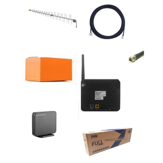 Kit Rural Internet / Telefone Roteador Wifi zte 3g / 3g+ c/ Antena e Cabos (1)