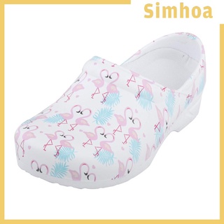 SIMHOA Sapato Feminino Resistente Ao Deslizamento Para Chef De Cozinha/Sapatos De Enfermagem/Trabalho Com Estampa De Flamingo (2)