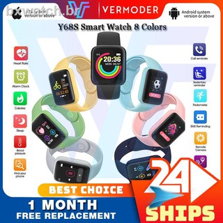 Macaron Y68 D20 1,44 polegadas relógio inteligente smart watch colorido da moda 8 cores