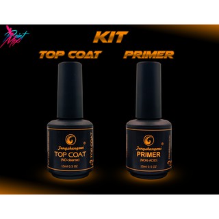 Kit Top Coat Primer Não Ácido Fengshangmei 15ml Led Uv