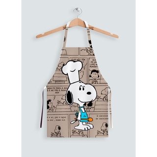 Avental de Cozinha Personalizado Multiuso Estampado Uniforme Chef Snoopy Cozinheiro