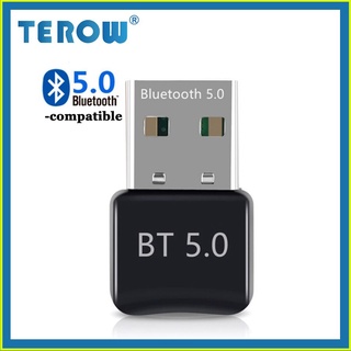 100% Terow mini tamanho sem fio bluetooth-adaptador compatível usb bt 5.0 + edr rtl8761buv chip bt usb dongle para tablet/pc/desktop