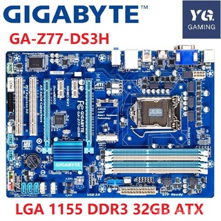 Pronta Entrega ★ Gigabyte GA-Z77-DS3H Z77 LGA Socket 1155 i3 i5 i7 DDR3 32G ATX UEFI BIOS L2s1 7Kaq