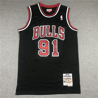 RODMAN #91 Chicago Bulls Retro NBA Basketball Jersey Vest 1997 - 1998 Embroidery
