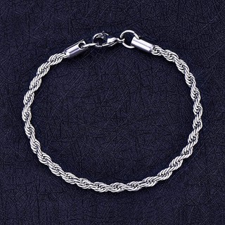 pulseira masculina cordão baiano aço inox Legítimo Cirúrgico prata Original