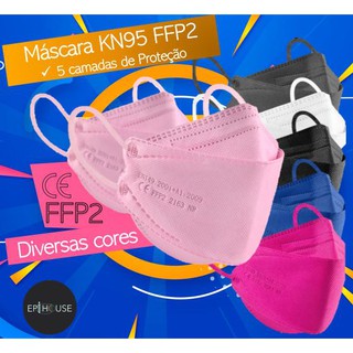 Máscara KF94 FFP2 3D - 4 Camadas de Proteção - Reutilizável