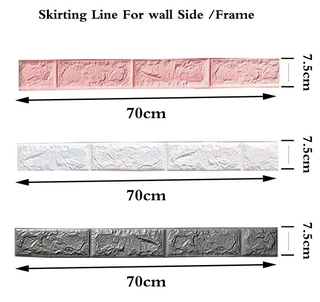 Creative 3D Wallpaper PE Foam DIY Wall Stickers Home Decor Wall Waterproof (9)