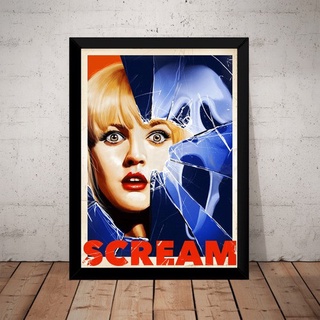 Quadro Filme Panico Scream Terror Arte Poster Moldurado (1)