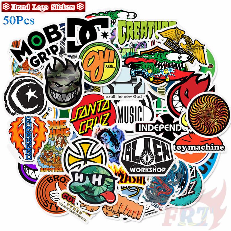 Clássico Mista Logotipo Da Marca De Moda Série 01 Graffiti Adesivos 50 Pçs/Set DIY Impermeável Bagagem Laptop Skate Doodle Decalques