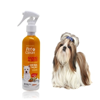Banho A Seco Liquido Hidratação Perfumado 240ml Cachorro Cães Gatos Pet Clean