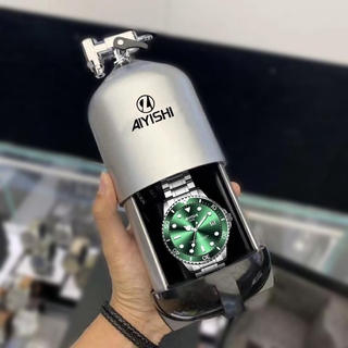 Relógio masculino / Relógio empresarial de alta qualidade / Relógio à prova d'água de quartzo luminoso / Relógio masculino fantasma de água verde