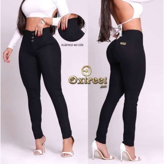 Calça jeans feminina Oxtreet original tamanho 46 preta