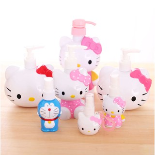 Life-365 Garrafa Spray Vazio Hello Kitty Com Dispenser De Sabonete De Plástico Para Shampoo/Portátil